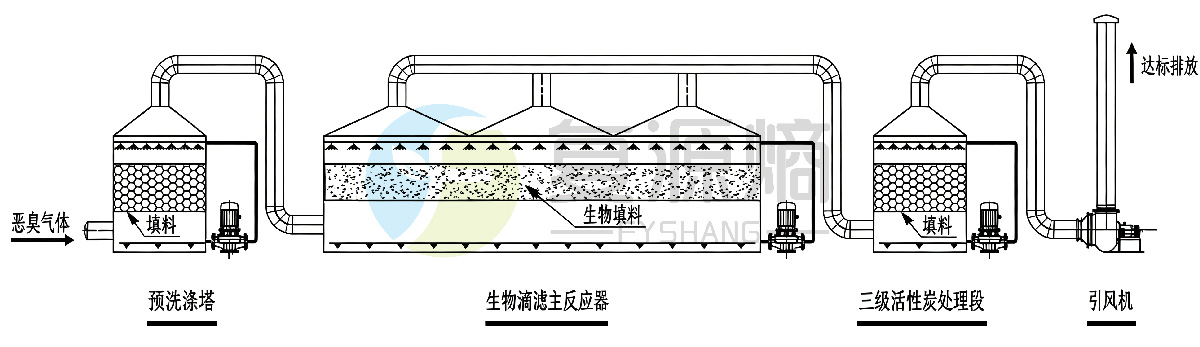 生物滴滤塔结构图